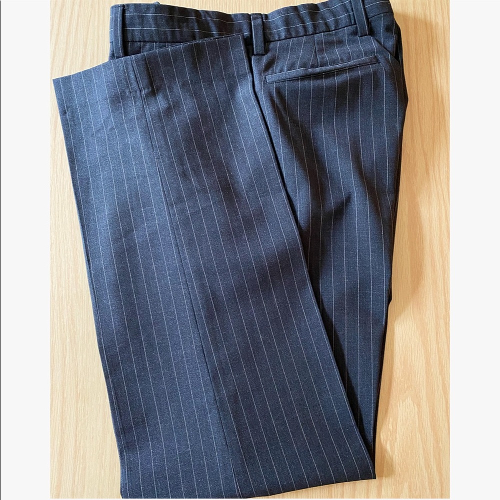 Men’s Lightweight Charcoal Pin Stripe Slacks